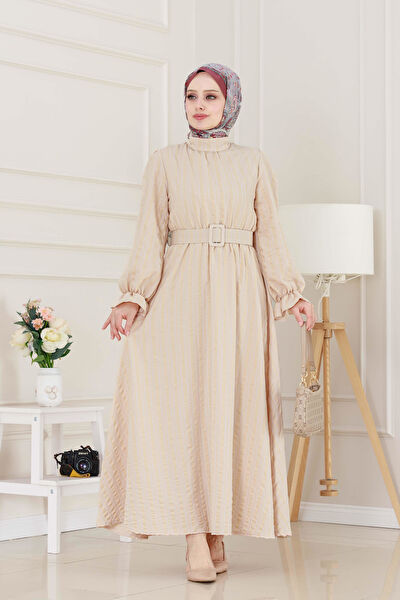 Sevitli Tesettür Elbise