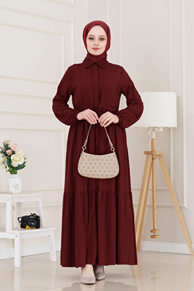 Sevitli Tesettür Elbise