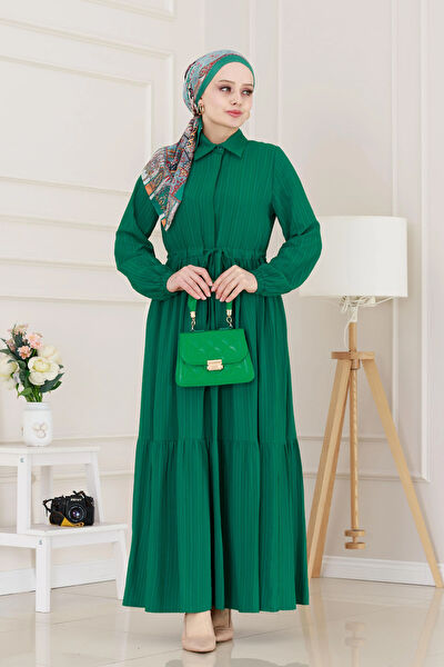 Sevitli Tesettür Elbise