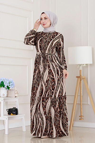 Sevitli Tesettür Elbise