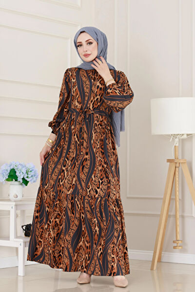 Sevitli Tesettür Elbise