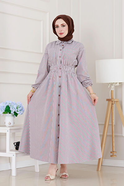 Sevitli Tesettür Elbise