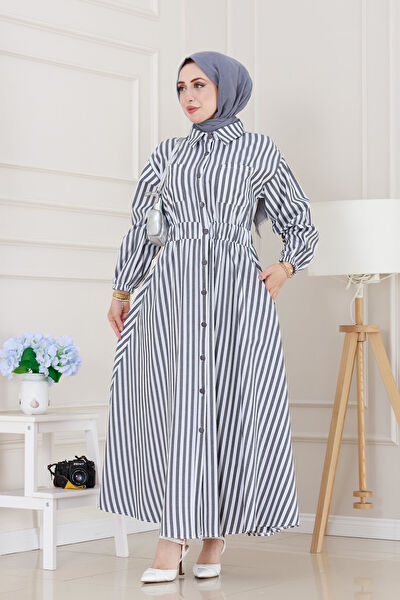Sevitli Tesettür Elbise