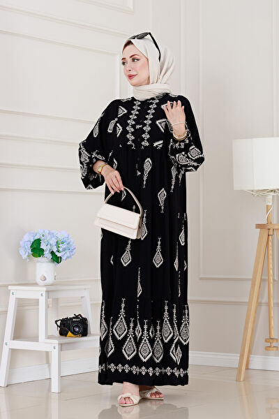 Sevitli Tesettür Elbise