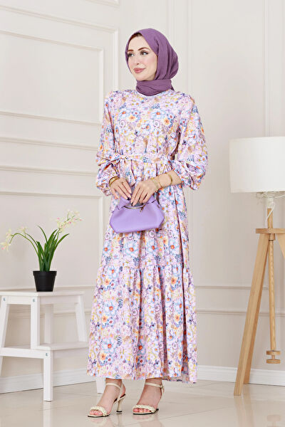 Sevitli Tesettür Elbise