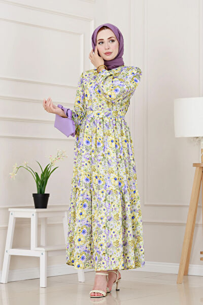 Sevitli Tesettür Elbise