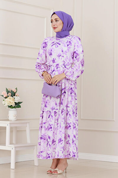 Sevitli Tesettür Elbise