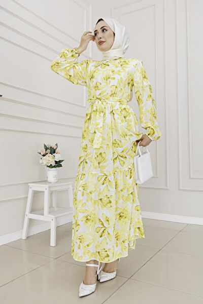 Sevitli Tesettür Elbise