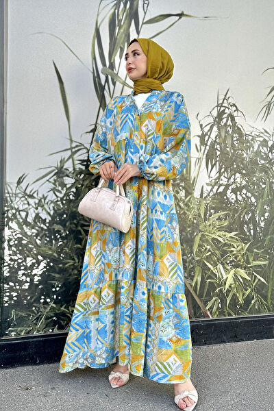 Sevitli Tesettür Elbise