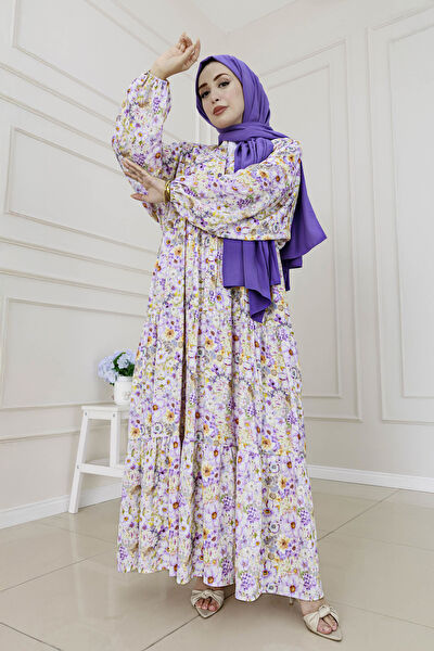 Sevitli Tesettür Elbise