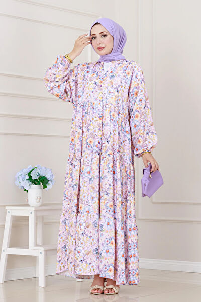 Sevitli Tesettür Elbise