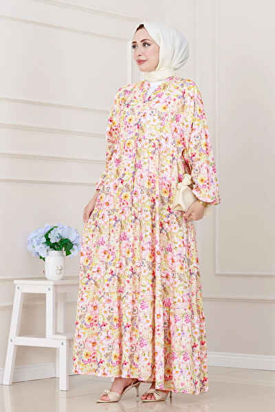 Sevitli Tesettür Elbise