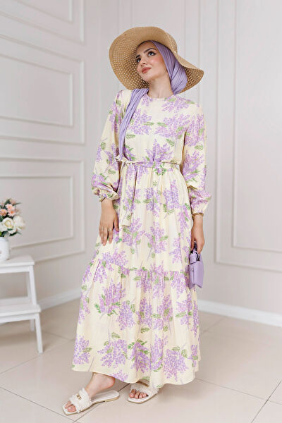 Sevitli Tesettür Elbise