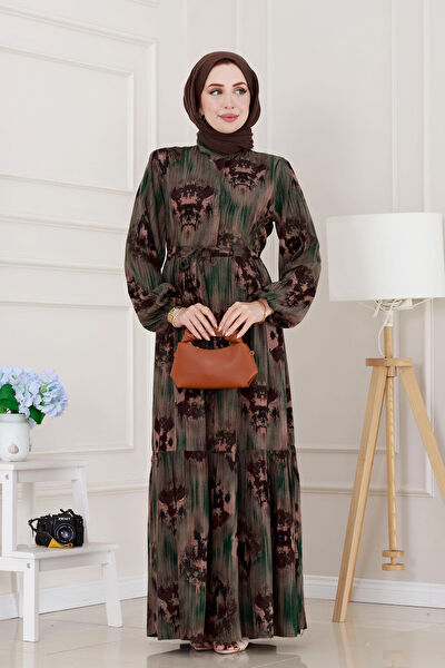 Sevitli Tesettür Elbise