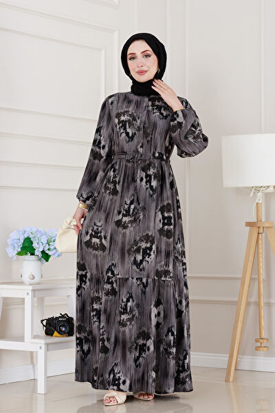 Sevitli Tesettür Elbise