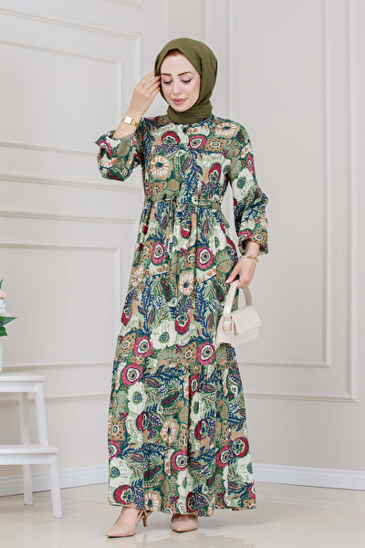 Sevitli Tesettür Elbise