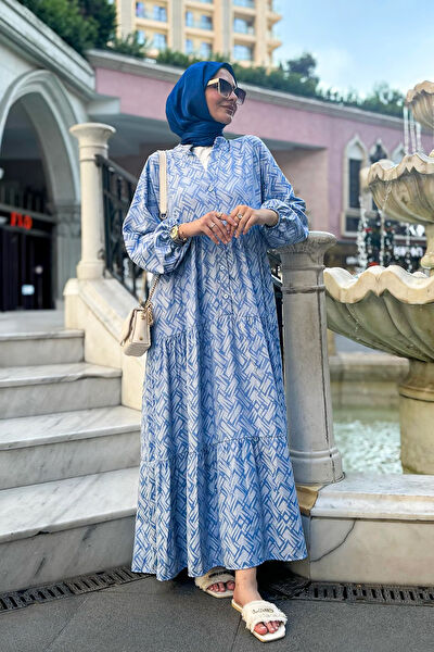 Sevitli Tesettür Elbise