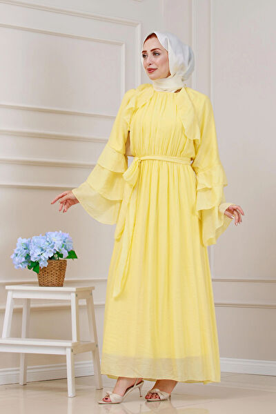 Sevitli Tesettür Elbise