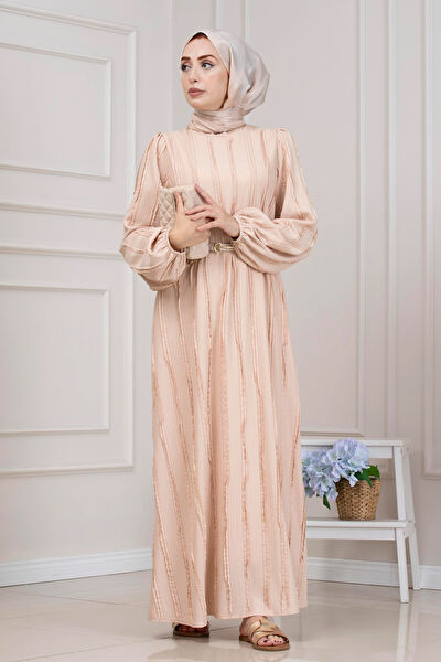 Sevitli Tesettür Elbise