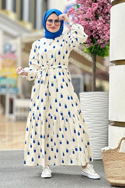 Sevitli Tesettür Elbise