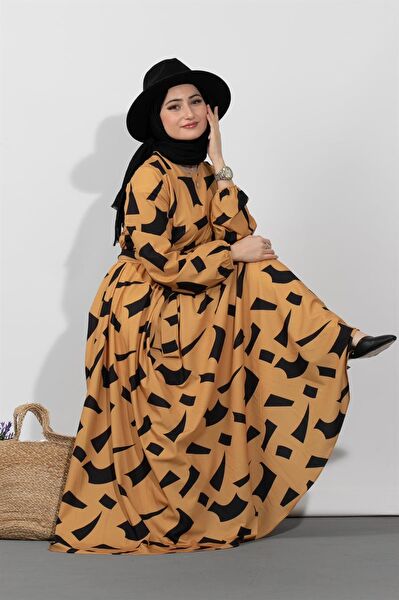 Sevitli Tesettür Elbise
