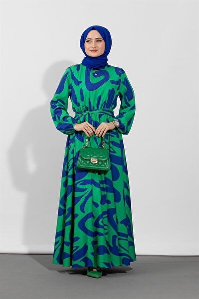 Sevitli Tesettür Elbise