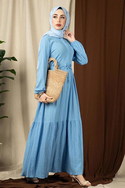 Sevitli Tesettür Elbise