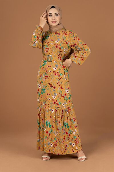 Sevitli Tesettür Elbise