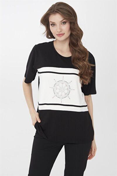 Desen Triko Kadın Tişört