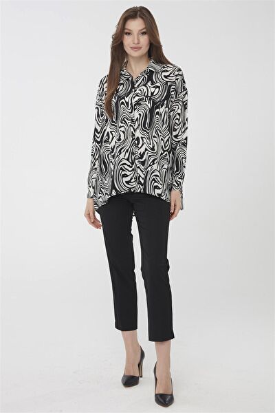 Desen Triko Kadın Gömlek