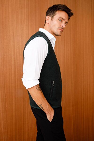 Desen Triko Erkek Yelek