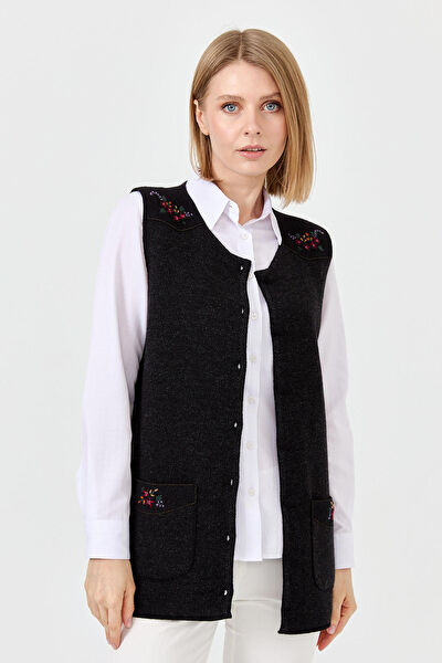 Desen Triko Kadın Yelek