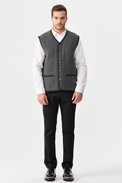 Desen Triko Erkek Yelek