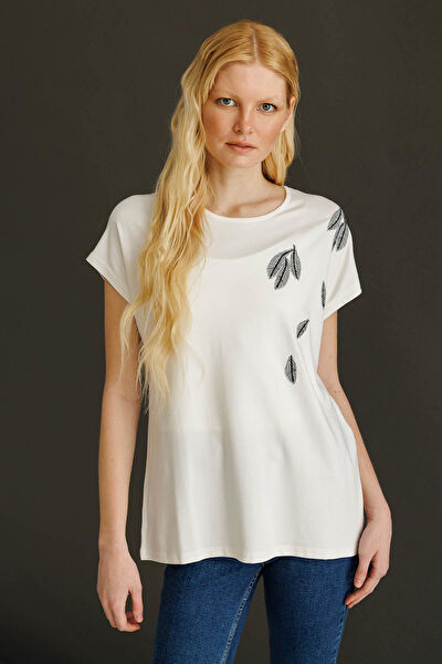 Desen Triko Kadın Tişört