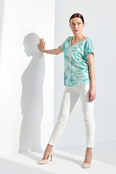 Desen Triko Kadın Tişört