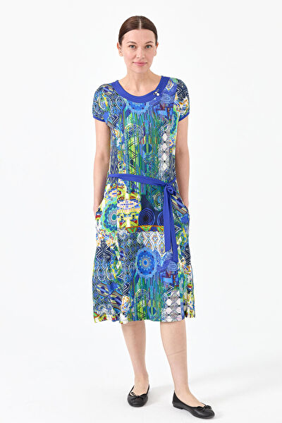 Desen Triko Yazlık Elbise