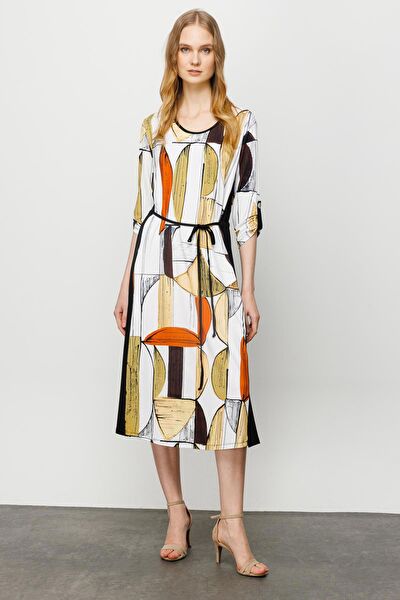 Desen Triko Yazlık Elbise