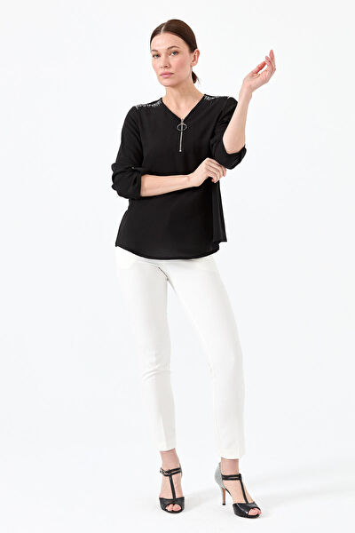 Desen Triko Kadın Bluz