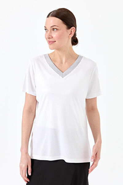 Desen Triko Kadın Tişört