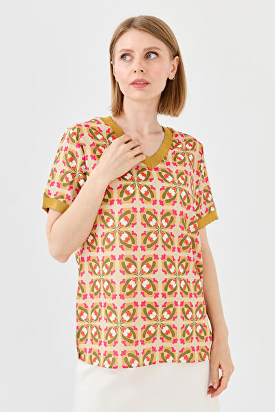 Desen Triko Kadın Tişört