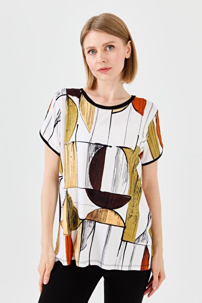 Desen Triko Kadın Tişört