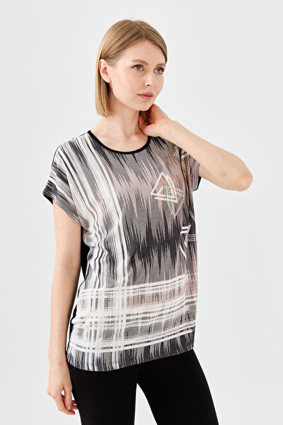 Desen Triko Kadın Tişört