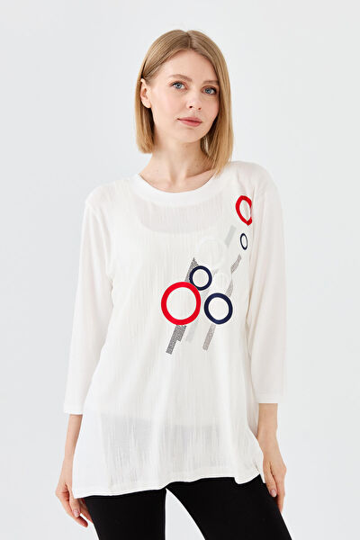 Desen Triko Kadın Bluz