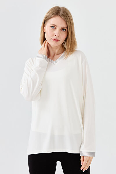 Desen Triko Kadın Bluz