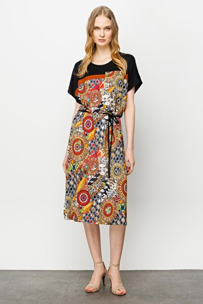 Desen Triko Yazlık Elbise