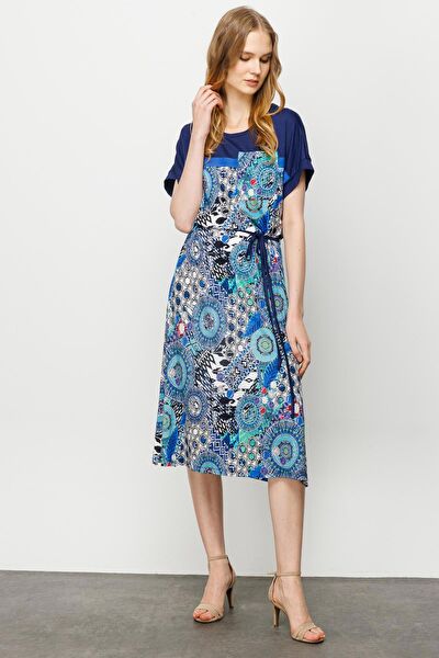 Desen Triko Yazlık Elbise