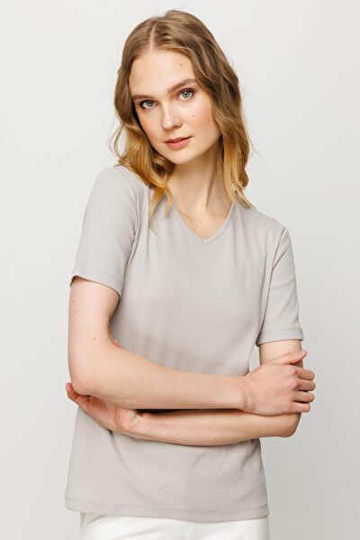 Desen Triko Kadın Tişört