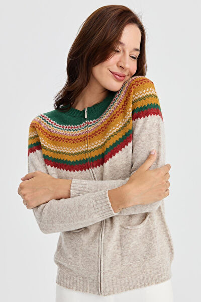 Desen Triko Günlük Hırka