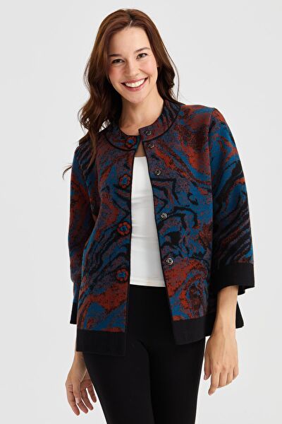Desen Triko Kadın Ceket