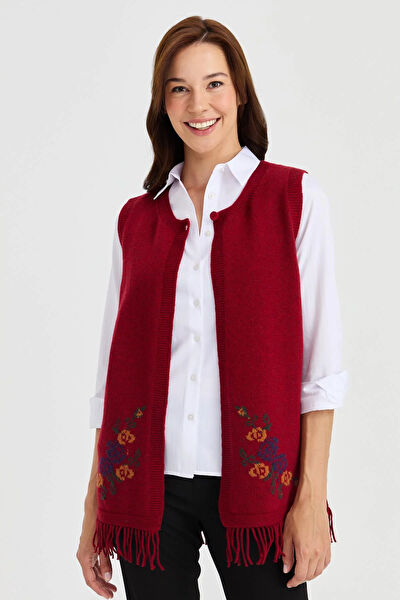 Desen Triko Kadın Yelek